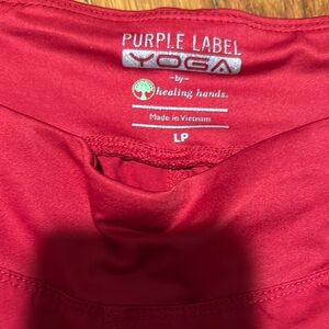 Purple Label Yoga by Healing Hands - Red scrub top and scrub bottom